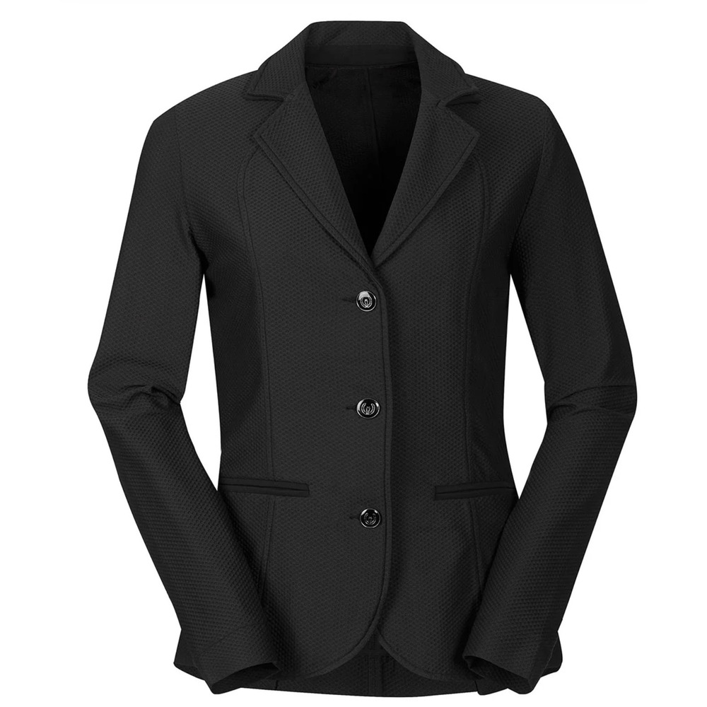 Kerrits Kids Affinity Aero Show Coat Black Breathable Classic L Equestiran $159
